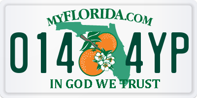 FL license plate 0144YP