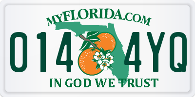 FL license plate 0144YQ