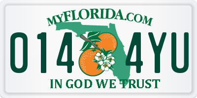 FL license plate 0144YU