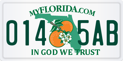 FL license plate 0145AB