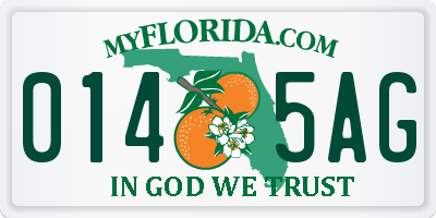 FL license plate 0145AG