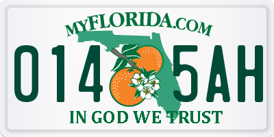 FL license plate 0145AH