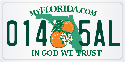 FL license plate 0145AL