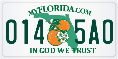 FL license plate 0145AO