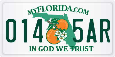 FL license plate 0145AR