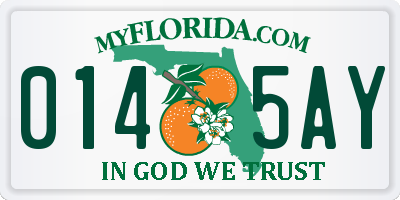 FL license plate 0145AY