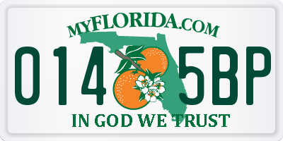 FL license plate 0145BP