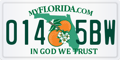 FL license plate 0145BW