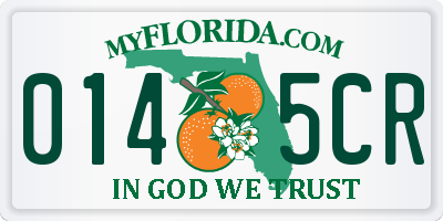 FL license plate 0145CR