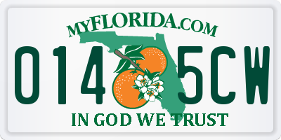 FL license plate 0145CW
