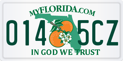 FL license plate 0145CZ
