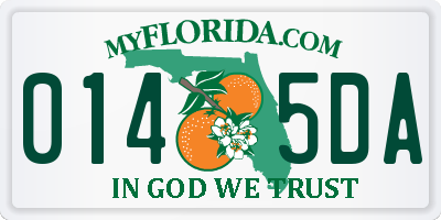 FL license plate 0145DA