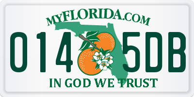 FL license plate 0145DB