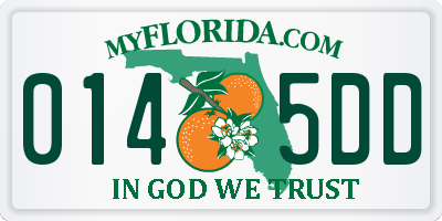 FL license plate 0145DD