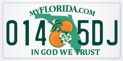 FL license plate 0145DJ