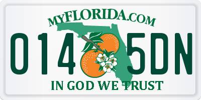 FL license plate 0145DN
