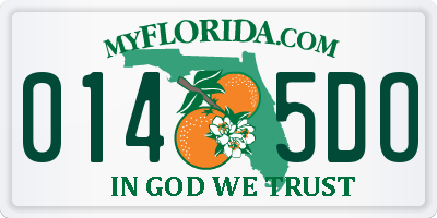 FL license plate 0145DO