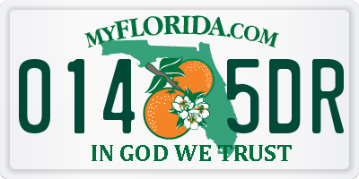 FL license plate 0145DR
