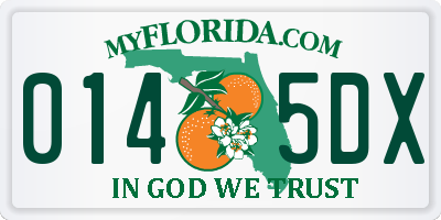 FL license plate 0145DX