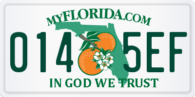 FL license plate 0145EF