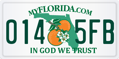 FL license plate 0145FB