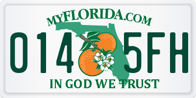 FL license plate 0145FH