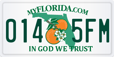 FL license plate 0145FM