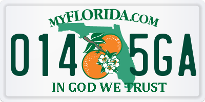 FL license plate 0145GA