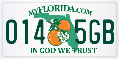 FL license plate 0145GB