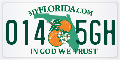 FL license plate 0145GH