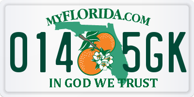 FL license plate 0145GK