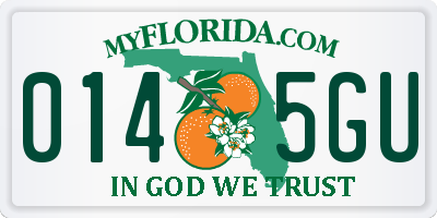 FL license plate 0145GU
