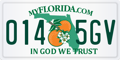 FL license plate 0145GV