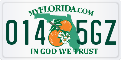 FL license plate 0145GZ