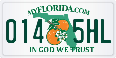 FL license plate 0145HL