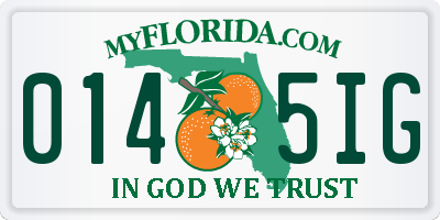 FL license plate 0145IG