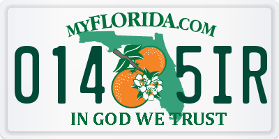 FL license plate 0145IR