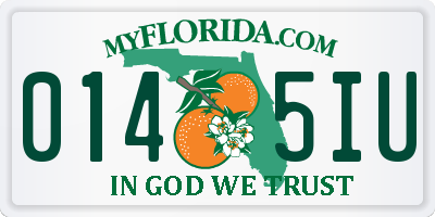 FL license plate 0145IU