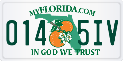 FL license plate 0145IV