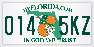 FL license plate 0145KZ