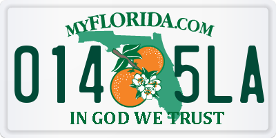 FL license plate 0145LA
