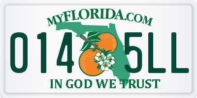 FL license plate 0145LL