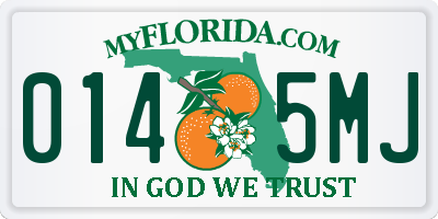 FL license plate 0145MJ