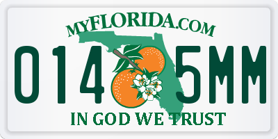 FL license plate 0145MM