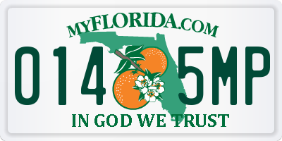 FL license plate 0145MP