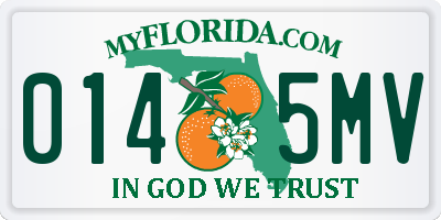 FL license plate 0145MV