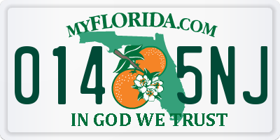 FL license plate 0145NJ
