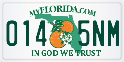 FL license plate 0145NM