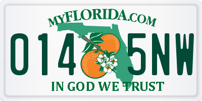 FL license plate 0145NW
