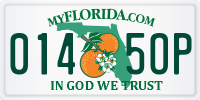 FL license plate 0145OP